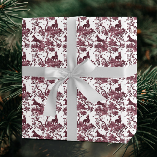 Doberman Pinscher Christmas wrapping paper