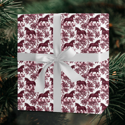 Clydesdale Horse Christmas Gift Wrapping Paper