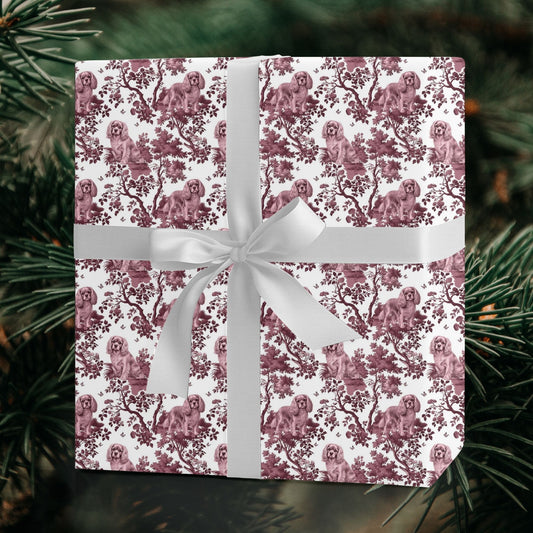 Cavalier King Charles Spaniel Ruby Christmas wrapping paper