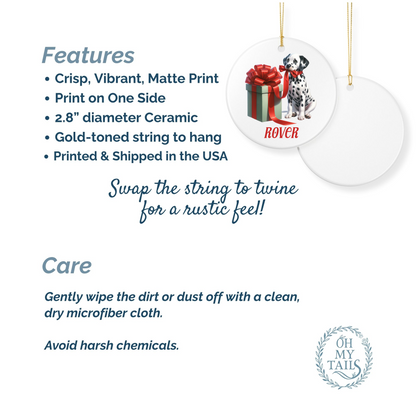 Dalmatian Ornament with Custom Name