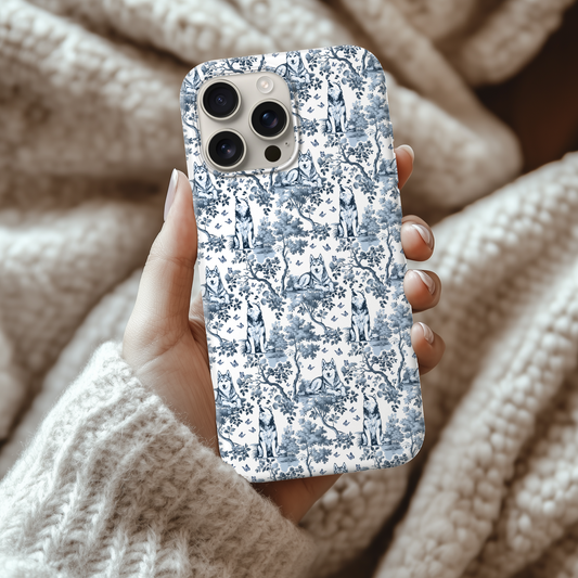 Siberian Husky Phone Case - Toile Pattern