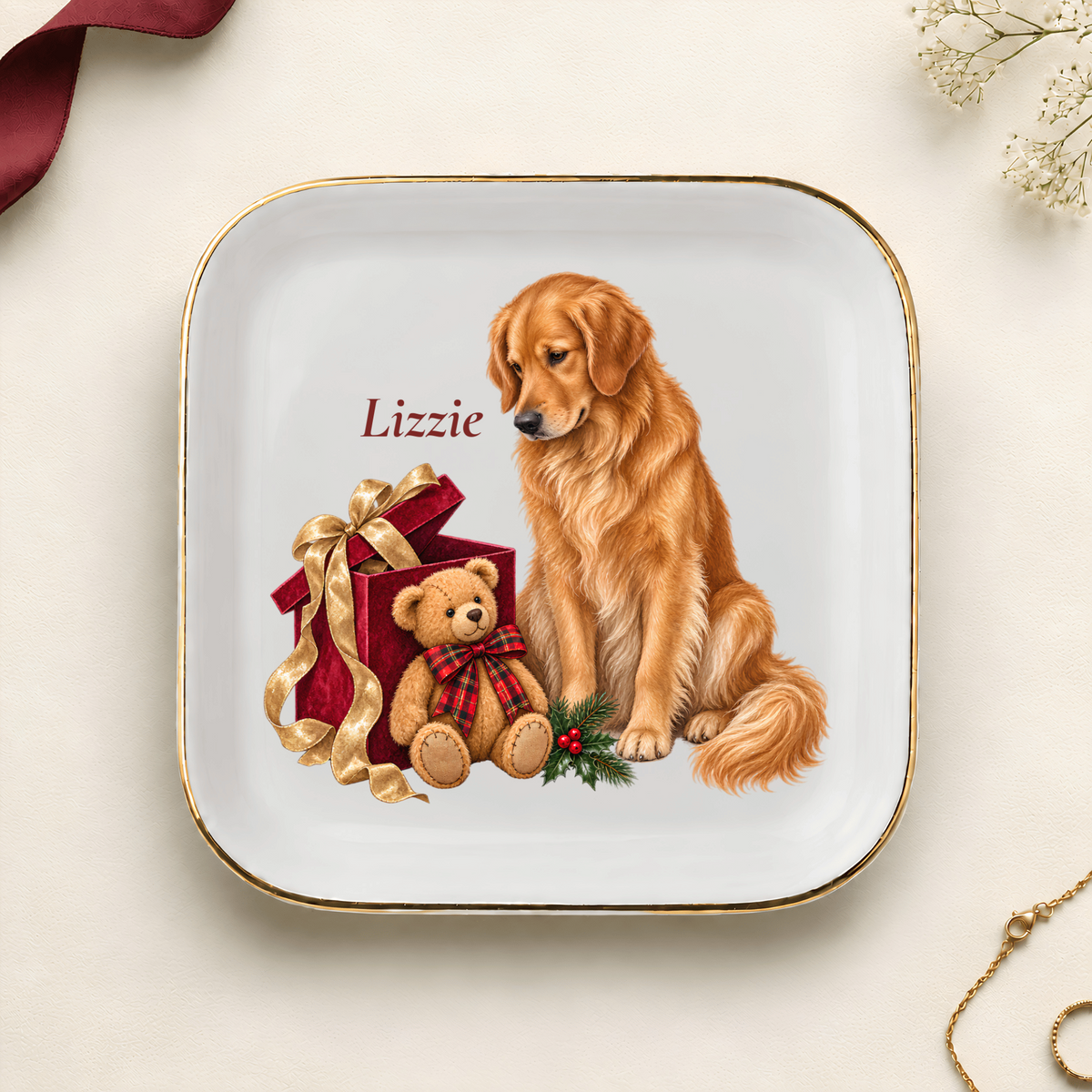 Golden Retriever Red · Jewelry Dish · Bear Necessities · Personalized