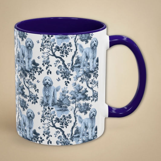 Goldendoodle Petite Garden Toile 11 oz ceramic mug, right view