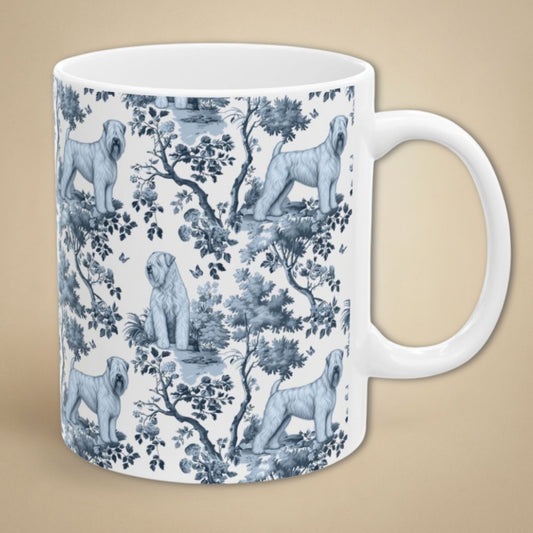 Wheaten Terrier Garden Toile Deux 11 oz ceramic mug, right view