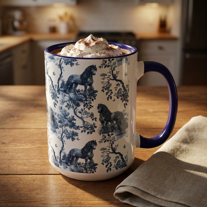 Friesian Horse Toile Mug