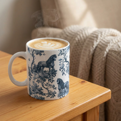 Friesian Horse Mug - Toile