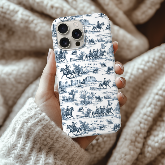 Cowboy Toile Phone Case - Horse Toile Pattern