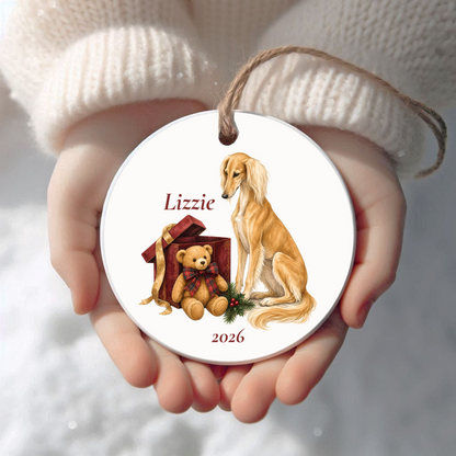 Saluki (Golden) · Bear Necessities Collection · Personalized Ornament