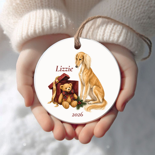 Saluki (Golden) · Bear Necessities Collection · Personalized Ornament