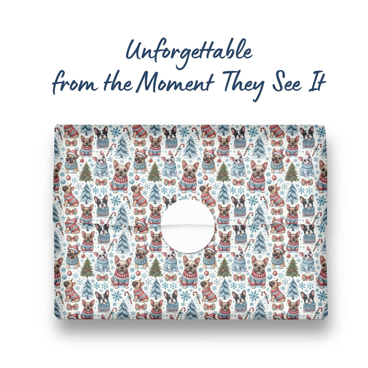 French Bulldog Christmas wrapping paper