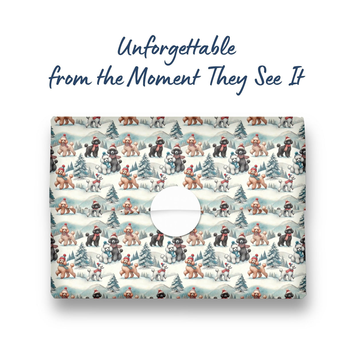 Poodle Winter Wonderland Christmas wrapping paper