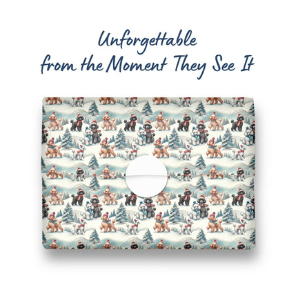 Poodle Winter Wonderland Christmas wrapping paper