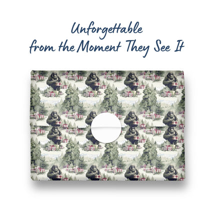 Bigfoot Sasquatch Christmas wrapping paper