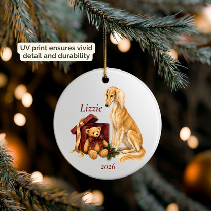 Saluki (Golden) · Bear Necessities Collection · Personalized Ornament