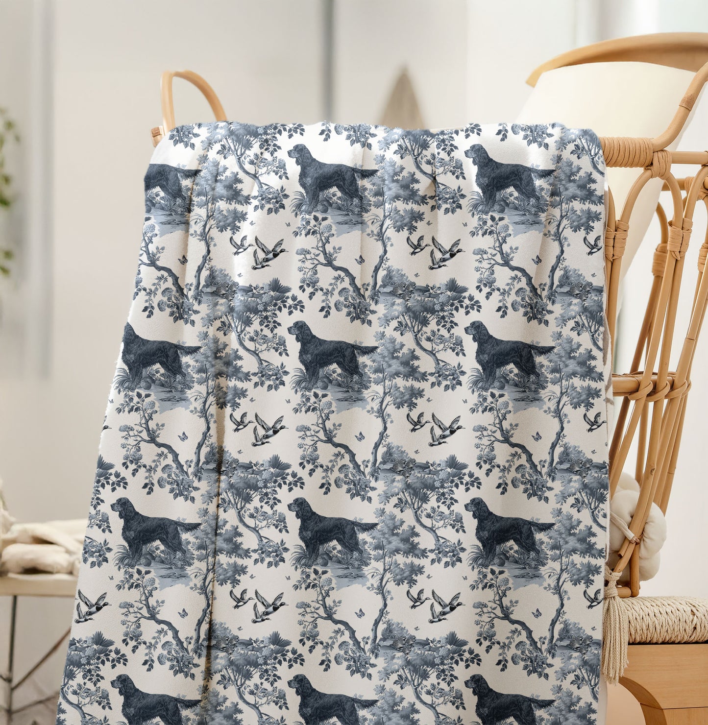 Gordon Setter Blanket - Toile Pattern