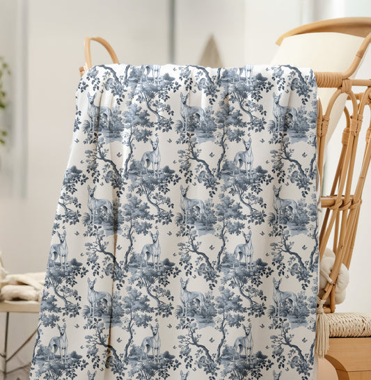 Pharoah Hound Blanket - Toile Pattern