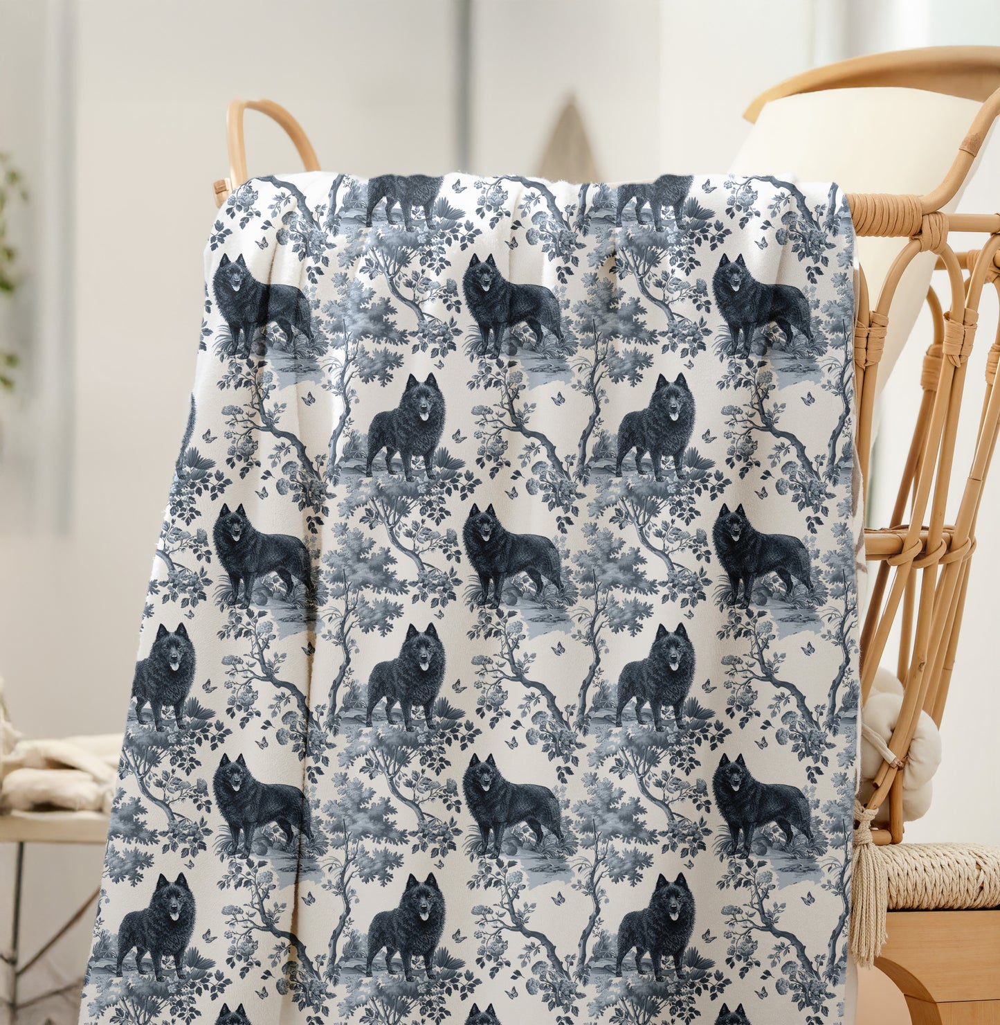 Schipperke Blanket - Toile Pattern