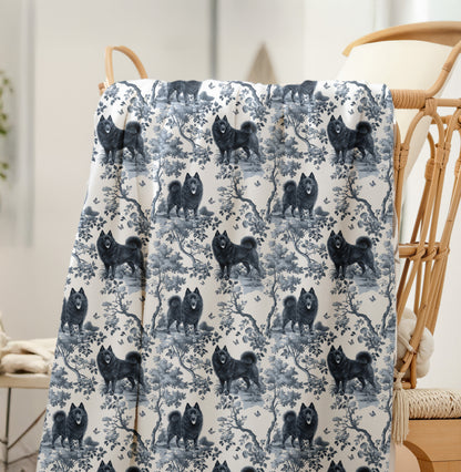 Schipperke (tail) Blanket - Toile Pattern