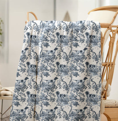 Munsterlander (Small) Blanket - Toile Pattern