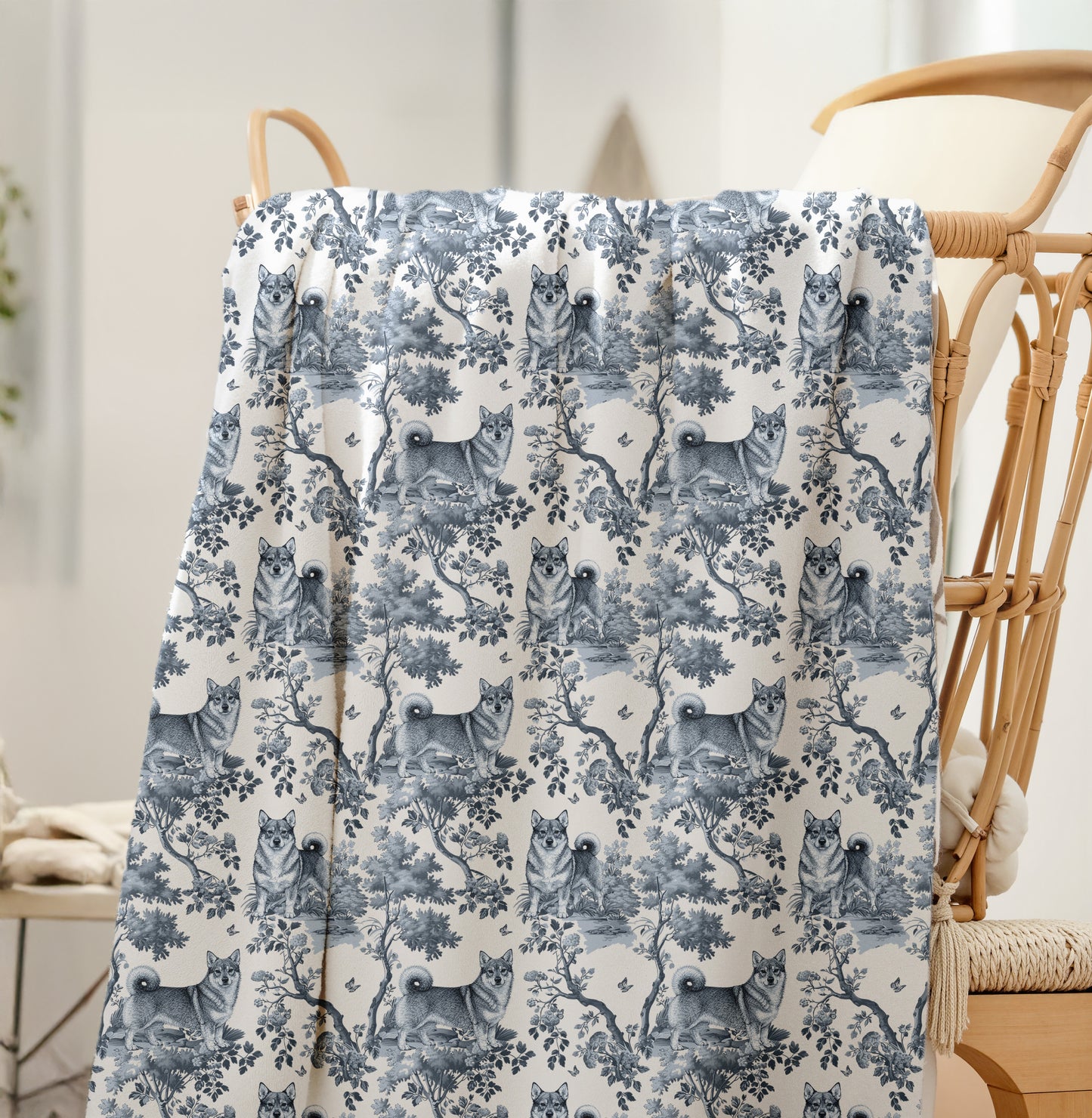 Swedish Vallhund Blanket - Toile Pattern