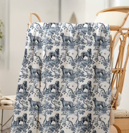 Irish Wolfhound Blanket - Toile Pattern