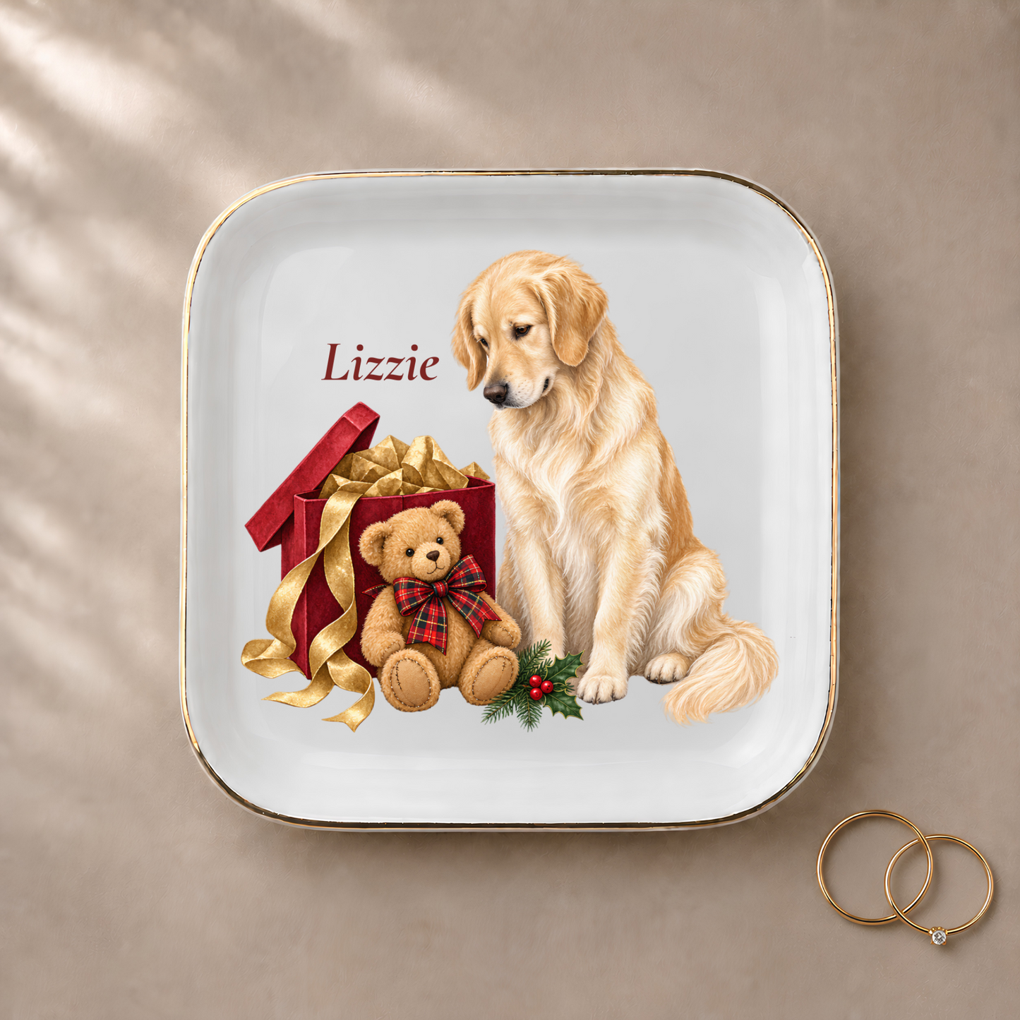 Golden Retriever English Cream · Jewelry Dish · Bear Necessities · Personalized