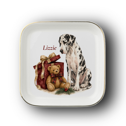 Great Dane jewelry dish on a white background