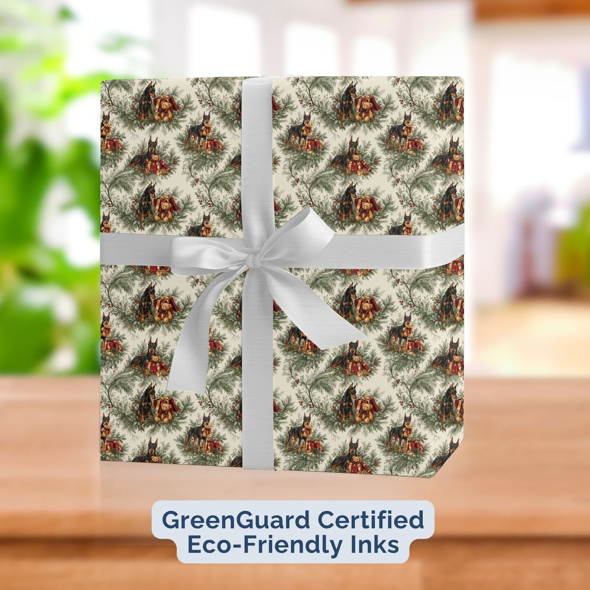 Doberman Pinscher Christmas wrapping paper