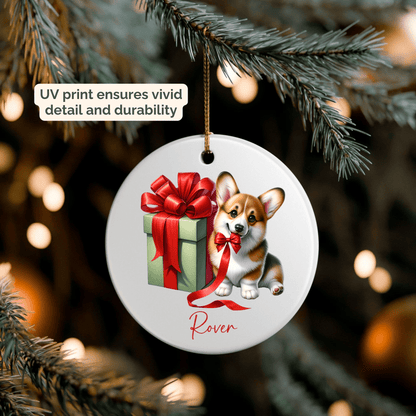 Corgi Ornament with Custom Name