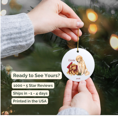 Golden Retriever English Cream · Bear Necessities Collection · Personalized Ornament