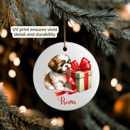 Shih Tzu Ornament with Custom Name