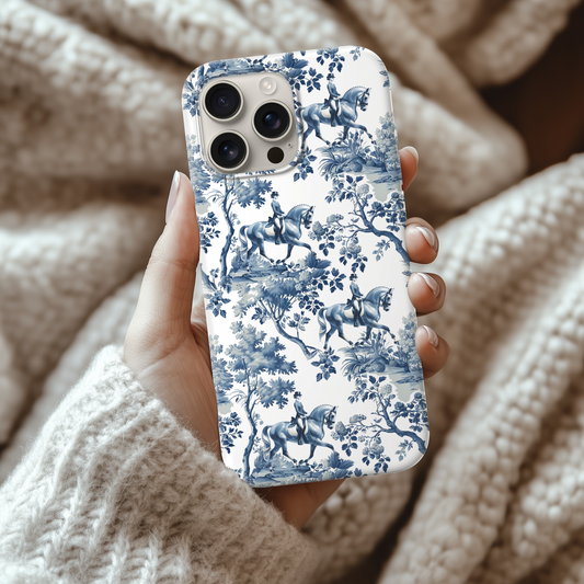 Horse Dressage Rider Phone Case - Toile Pattern