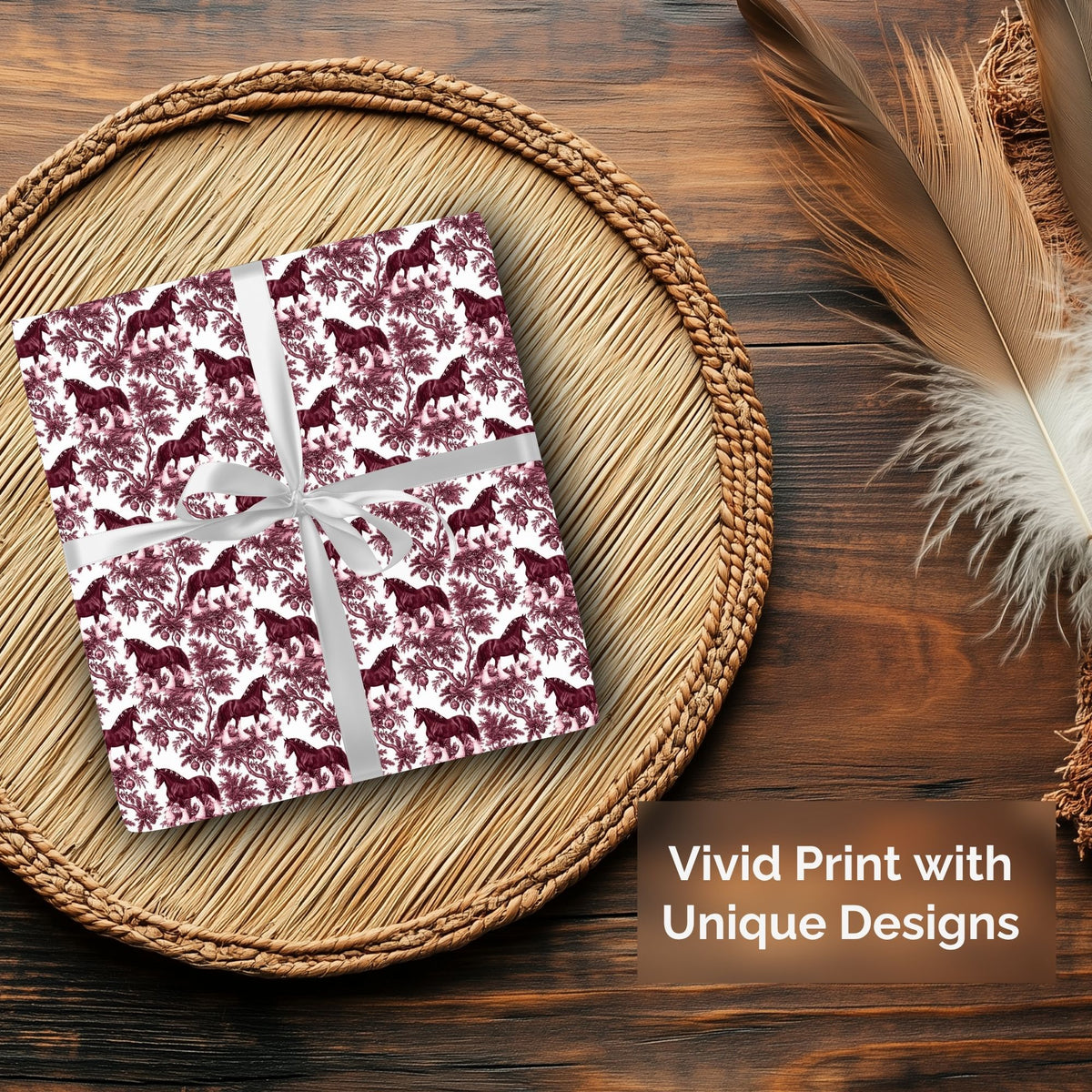 Clydesdale Horse Christmas Gift Wrapping Paper
