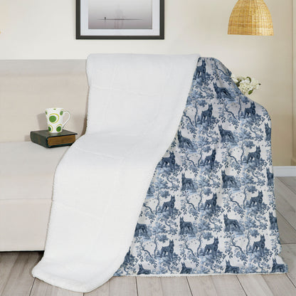 Giant Schnauzer Blanket - Toile Pattern