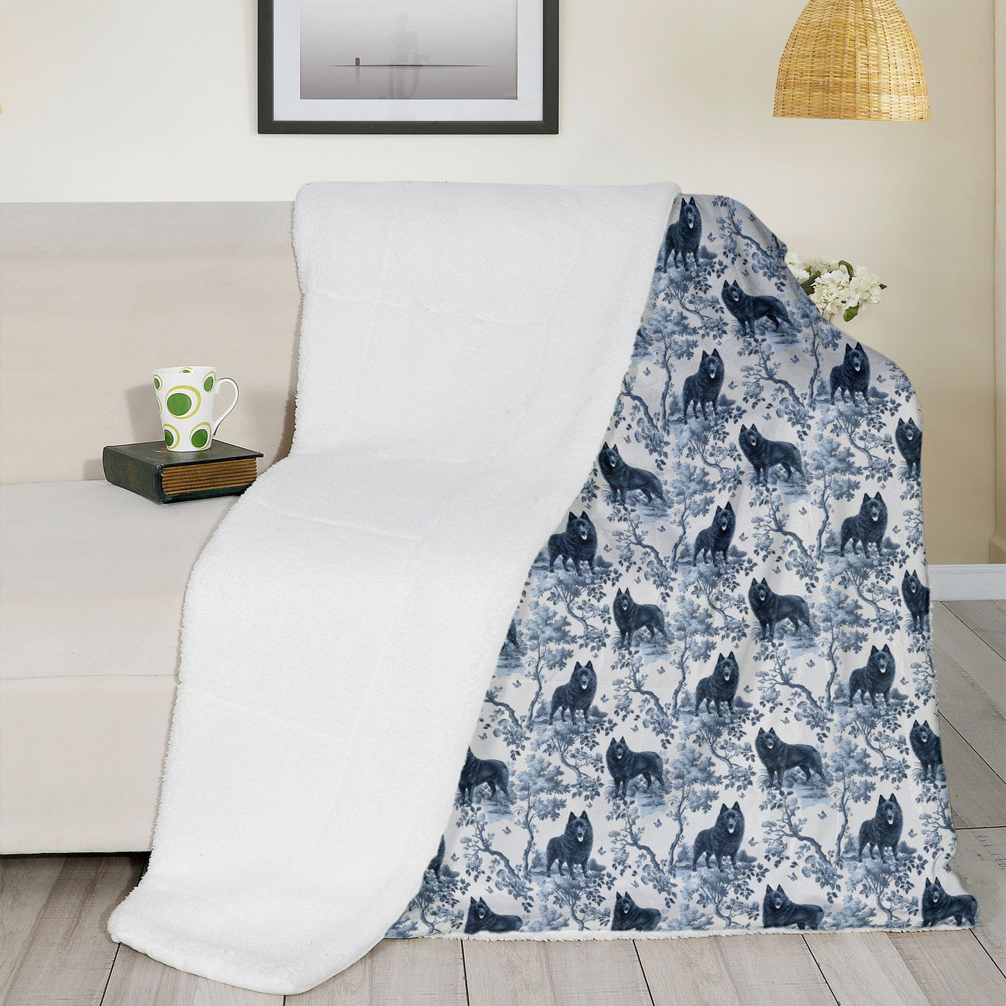 Schipperke Blanket - Toile Pattern