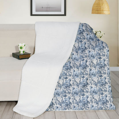 Chinese Shar-Pei Blanket - Toile Pattern