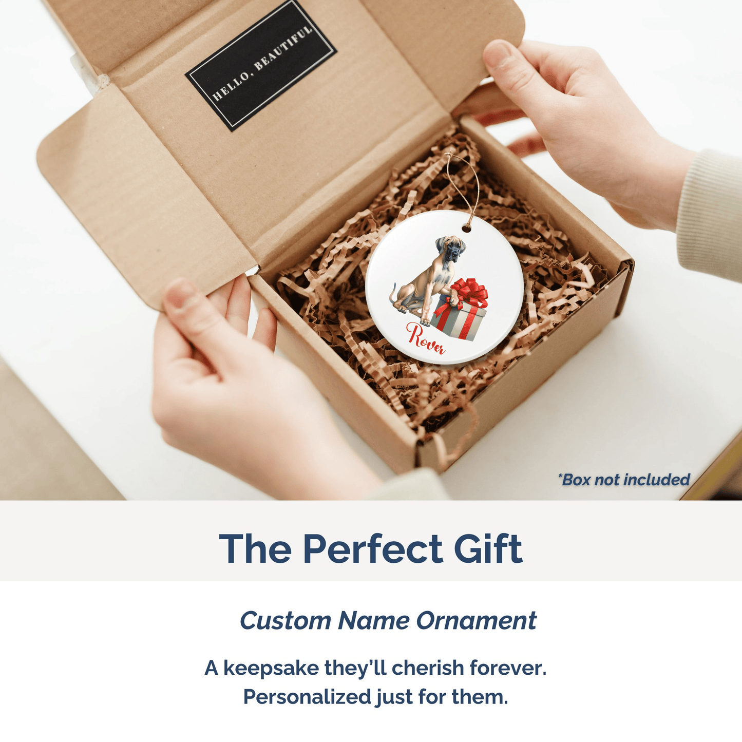 Great Dane Ornament with Custom Name