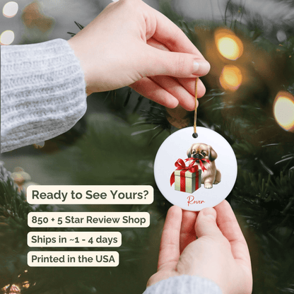 Pekingese Ornament with Custom Name