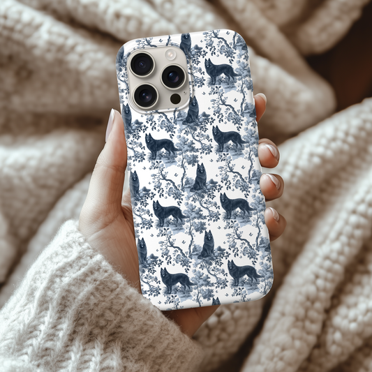 Belgian Sheepdog (Groenendael) Phone Case - Toile Pattern