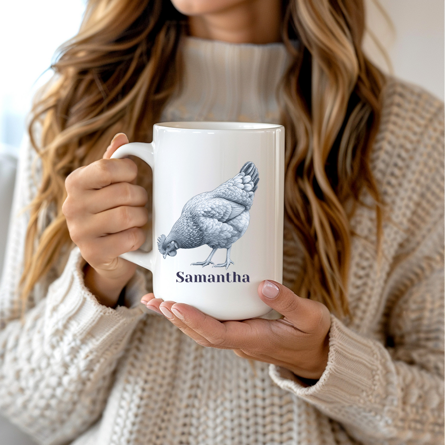 Chicken Pecking Mug - Personalized