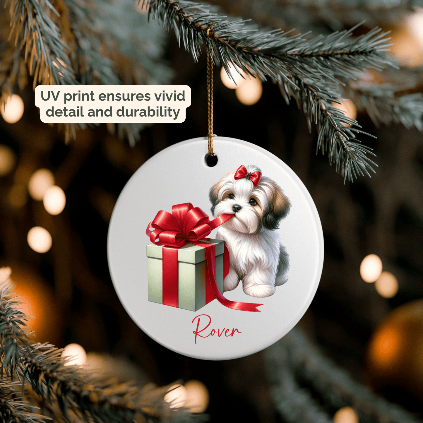 Havanese Ornament with Custom Name