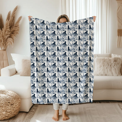 Irish Water Spaniel Blanket - Toile Pattern