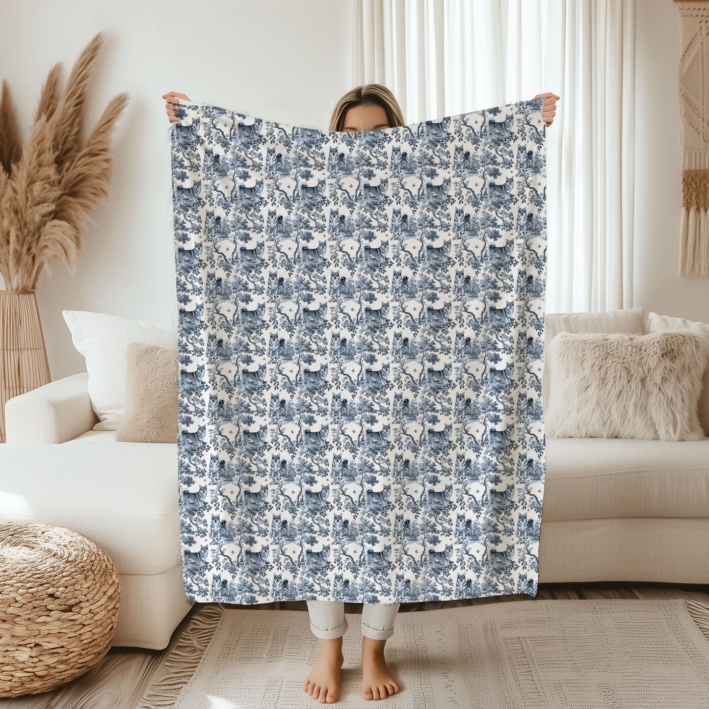 Swedish Vallhund Blanket - Toile Pattern