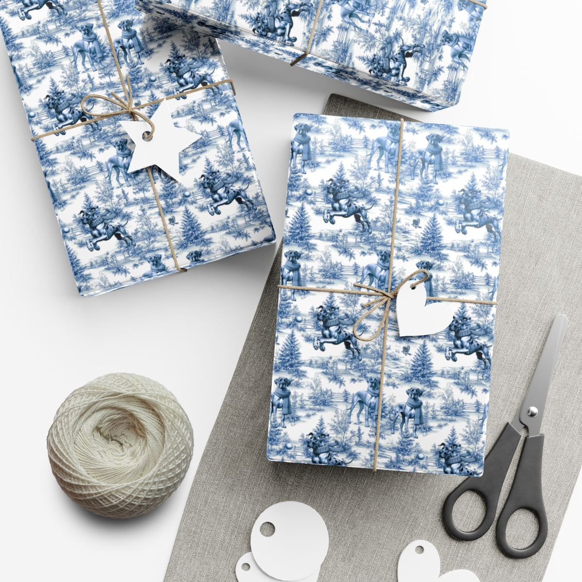 Great Dane Christmas wrapping paper