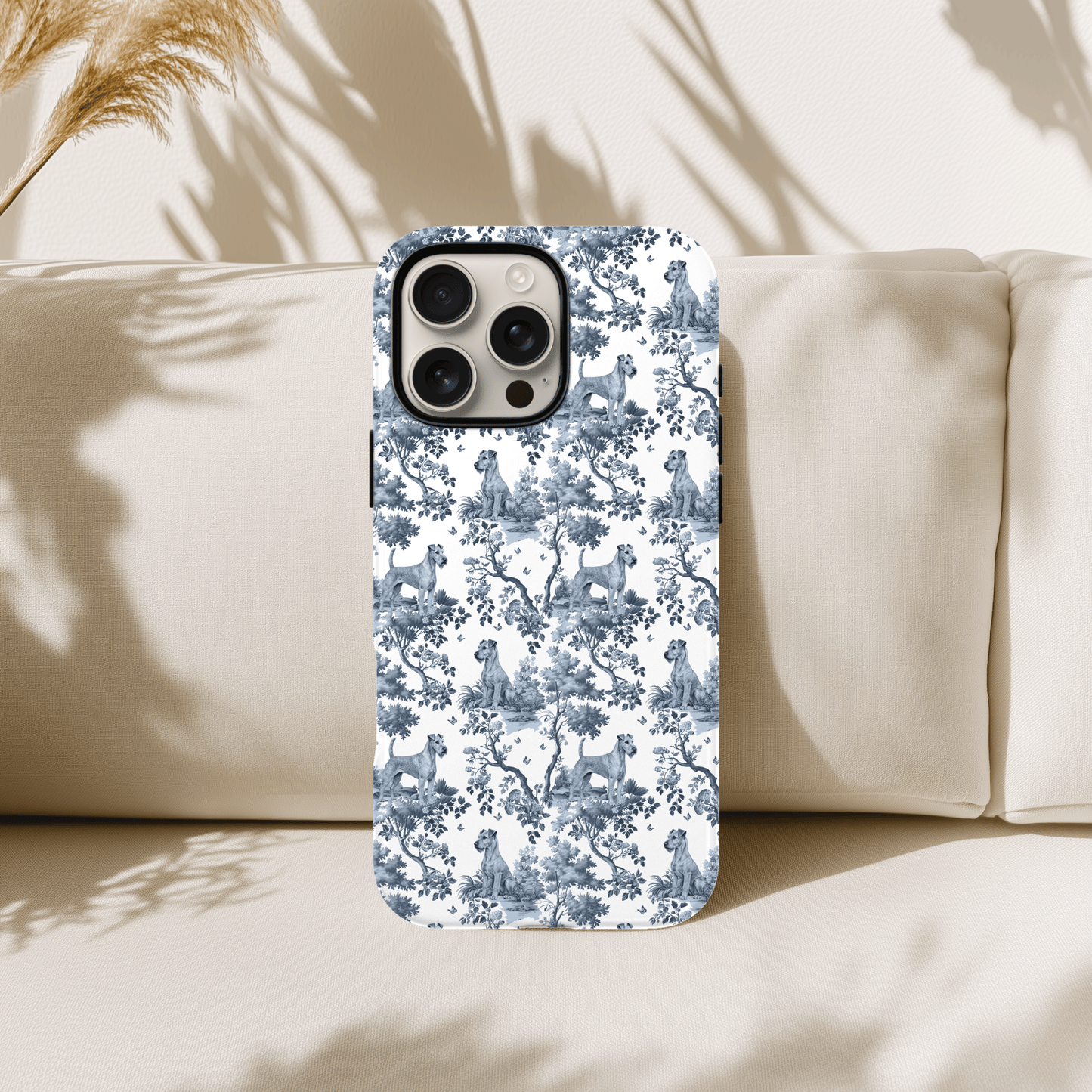 Irish Terrier Phone Case - Toile Pattern