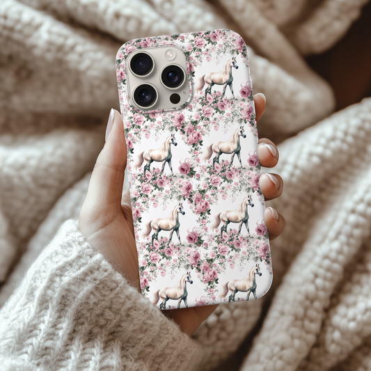 Horse Phone Case - Floral Toile Pattern