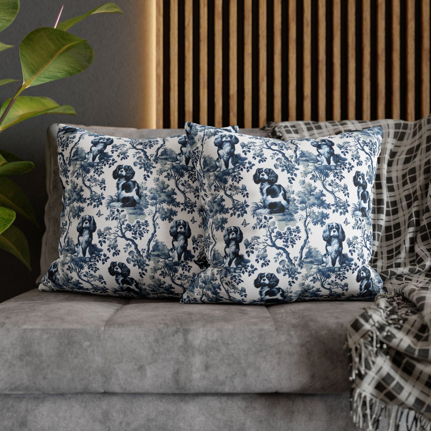 Cavalier King Charles Spaniel Pillow Cover - Toile