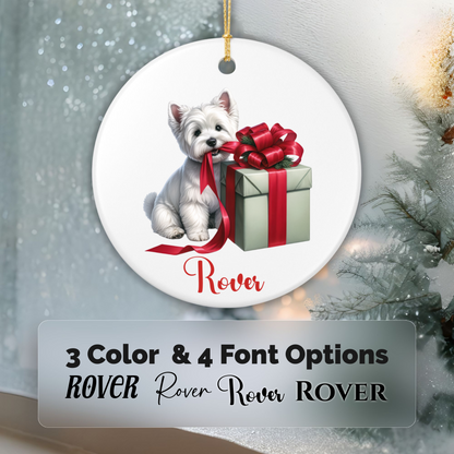 West Highland Terrier Ornament with Custom Name