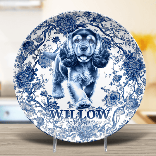 Cocker Spaniel - Personalized Plate