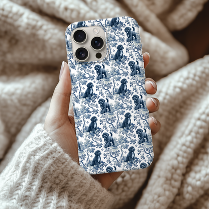 Portuguese Water Dog Phone Case - Toile Pattern